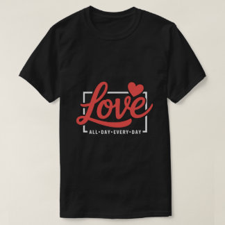Romantiskt Kärlekskvot Grafik T-shirt – Handstilat
