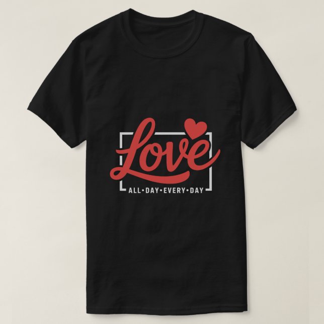 Romantiskt Kärlekskvot Grafik T-shirt – Handstilat (Design framsida)
