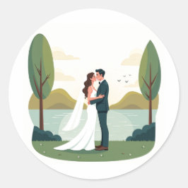 Romantiskt Klistermärke för Förlovade