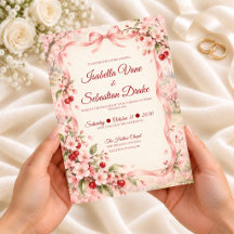 Romantiskt körsbärsblommande Coquette-bröllop