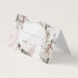 romantiskt kort för den  blommigten bröllop bord