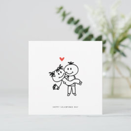 Romantiskt kort - Valentines day-kort för födelsed