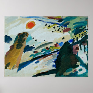 Romantiskt landskap av Wassily Kandinsky Poster