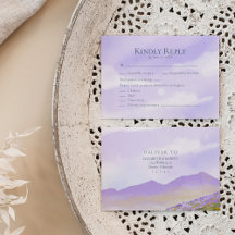 Romantiskt LIlac Nattlandskapskort, Bröllop OSA