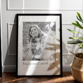 Romantiskt meddelandefoto för Personlig på årsdage Poster