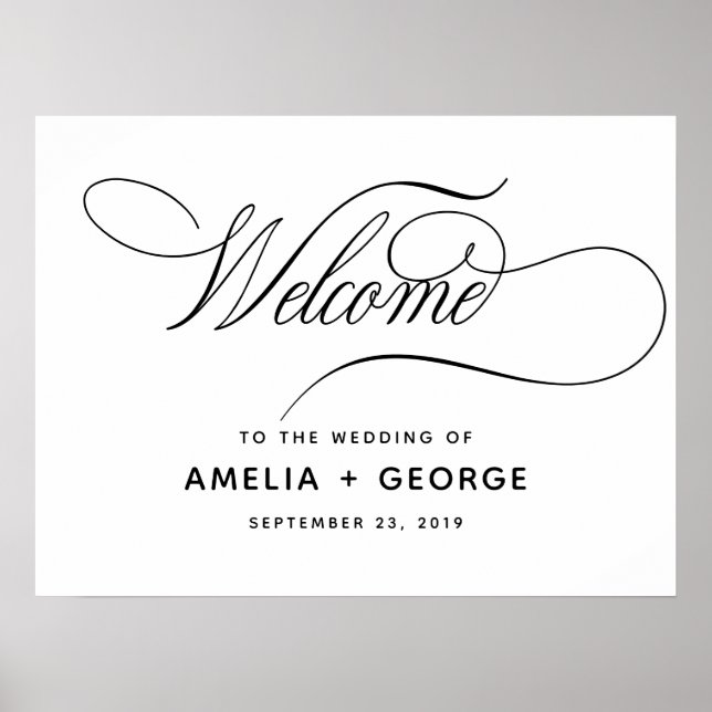 Romantiskt Modern Calligraphy Typography-skript Poster (Framsidan)