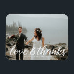 Romantiskt monogram ⎥ Bröllopstack Foto Magnet<br><div class="desc">c</div>