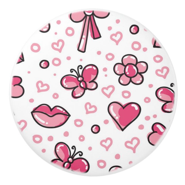 romantiskt mönster knopp (Framsidan)