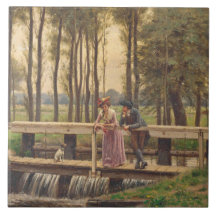 Romantiskt möte i Ställe (av Edmund Blair Leighton