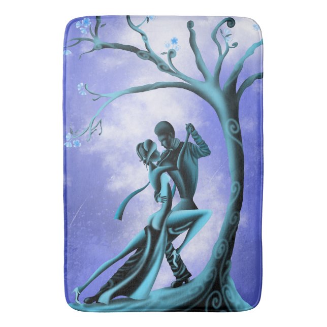 Romantiskt par Dance Tango Bath Mat Badrumsmatta (Framsidan (Vertikal))
