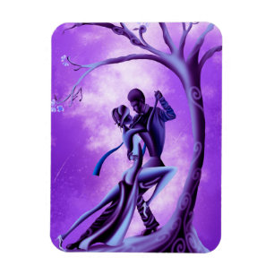 Romantiskt par dansar tango magnet