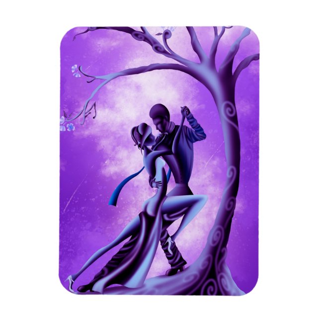 Romantiskt par dansar tango  magnet (Vertikal)