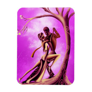 Romantiskt par dansar tango magnet