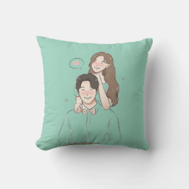 Romantiskt par Dekorativ kudde Cute Kärlek Gift