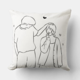 Romantiskt par Dekorativ kudde - Cute Kärlek Gift