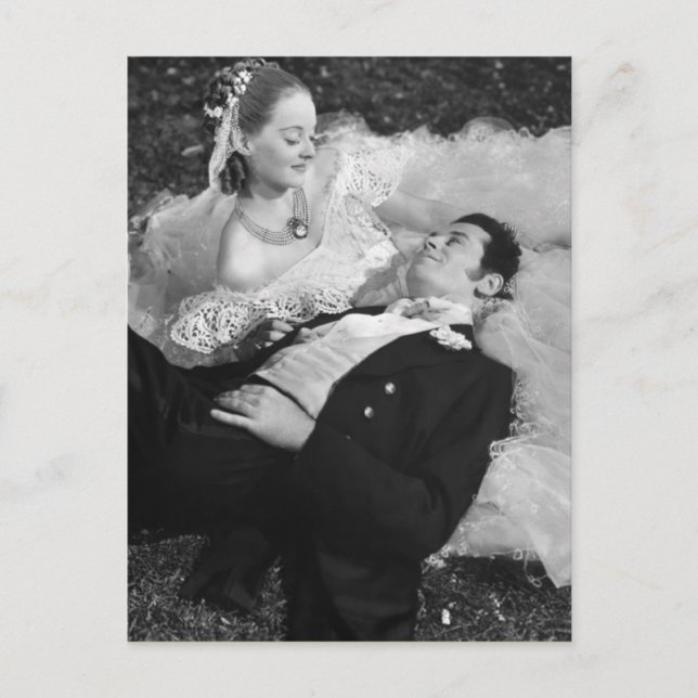 Romantiskt par franskt vykort (Framsida)