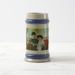 Romantiskt par i en vintage scen sejdel