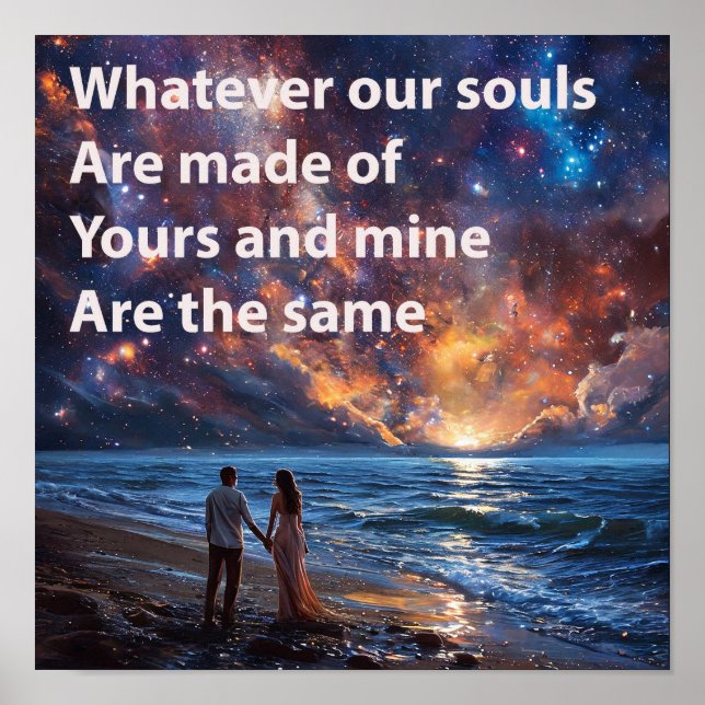 💞 Romantiskt Par Kärlek Alla Hjärtans Dags Citat  Poster (Framsidan)