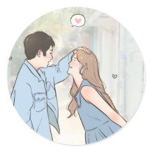 Romantiskt Par Kärleksdekaler – Elegant Presentför