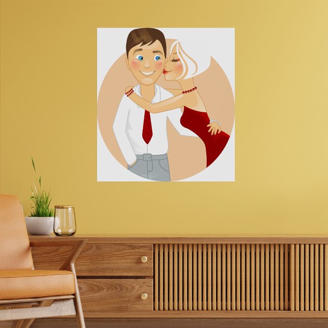 Romantiskt par kyss Cute kärlek Poster (Skapare uppladdad)