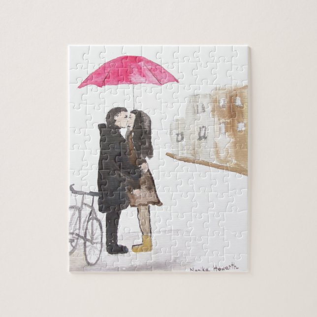 romantiskt par på romantik Valentindagen Pussel (Vertikal)