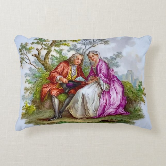 Romantiskt par prydnadskudde (Framsidan)