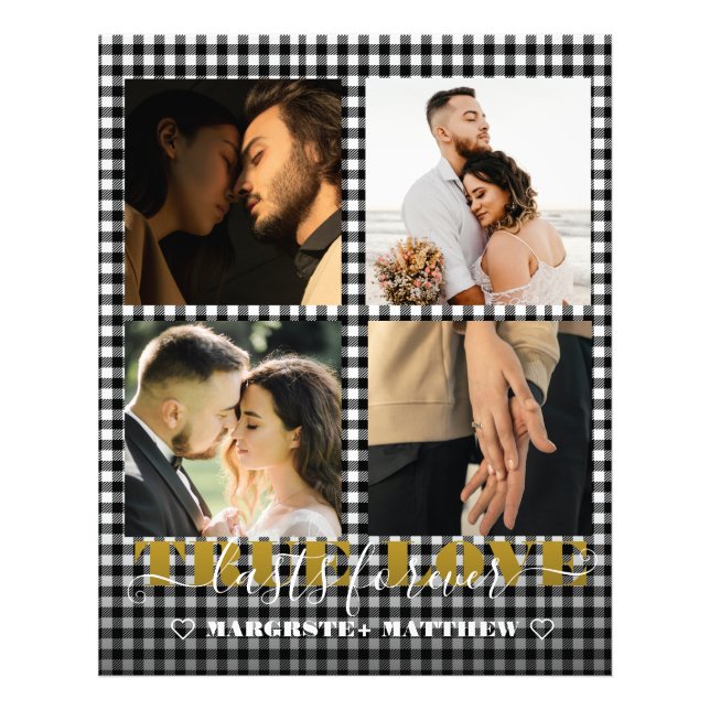 Romantiskt par sann kärlek 4 foto & citat  (Framsidan)