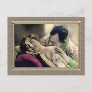 Romantiskt par - Shoulder Kisses Vykort