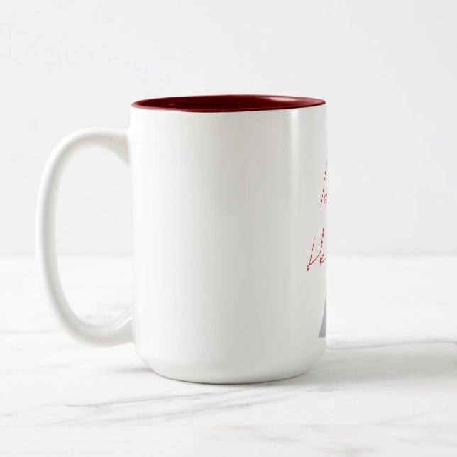 Romantiskt par siluett mugg - Jag är hans  (Vänster)