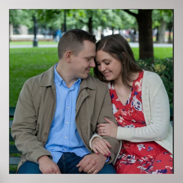 Romantiskt par Sitta Stäng tillsammans Poster (Framsidan)