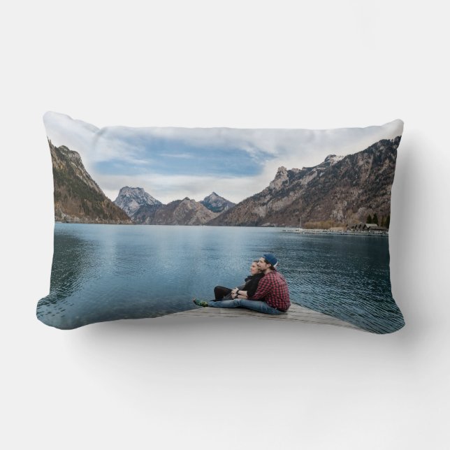 Romantiskt par uppmjukning på Sjö Dock Lumbarkudde (Framsida)