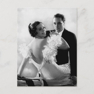 Romantiskt par vykort