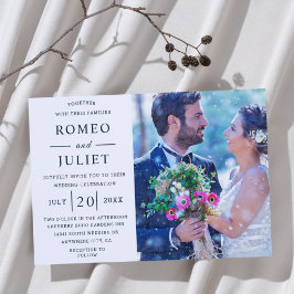 Romantiskt parfoto Bröllop Inbjudningar