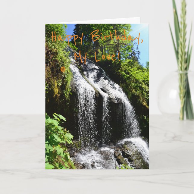 Romantiskt partnerns födelsedagskort kort (Framsida)