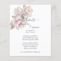Romantiskt  peony Blommigt Bröllop-höljeskort