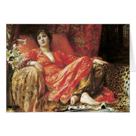 Romantiskt Reclining damkort Hälsningskort