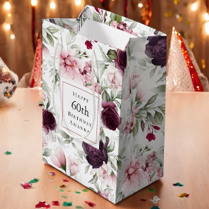 Romantiskt Ro Vattenfärg Botaniskt 60:e födelsedag