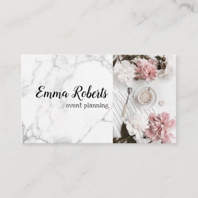 Romantiskt Rosa Gammalt Ro Rustic Bussines Card Visitkort (Framsida)