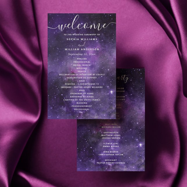 Romantiskt rymdbröllopsprogram | Celestiala galaxe (Skapare uppladdad)