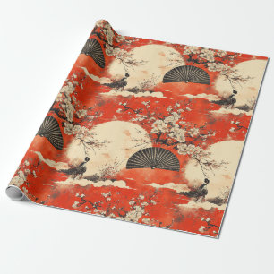 Romantiskt Sakura Kimono Par Mönster (1) Presentpapper