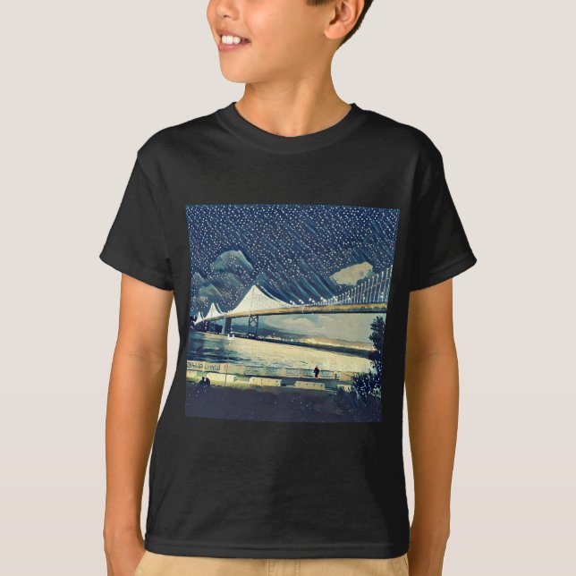 Romantiskt San Francisco San Francisco Bay Tee Shirt (Framsida)