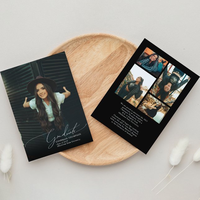 Romantiskt skript Black Photo Collage Studenten Meddelande (Skapare uppladdad)