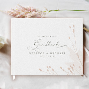 Romantiskt skript Foto  Watercolor Bröllop Gästböcker