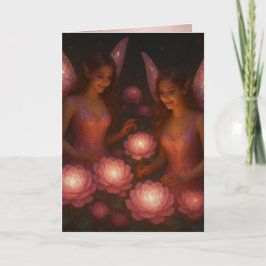 Romantiskt Tänkande på Dig Kärlek till Henne Rosa  Kort