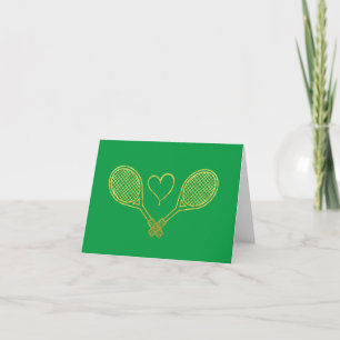 Romantiskt tennispartner-kort kort