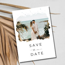 Romantiskt Tropical Photo Destination Beach Weddin Spara Datumet
