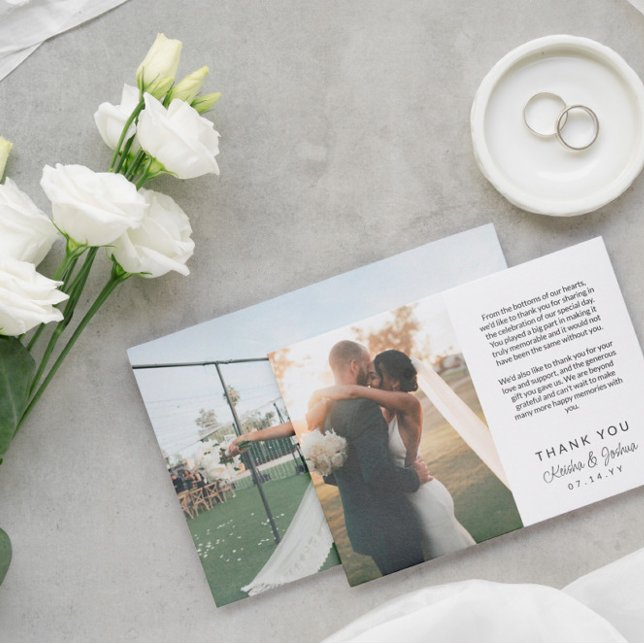 Romantiskt utskrivet meddelande Bröllop Tack (Skapare uppladdad)