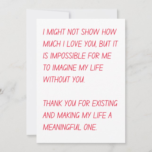 Romantiskt Valentines day-kort för honom och henne Julkort (Framsida)