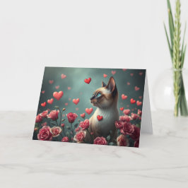 Romantiskt Valentines-kort Tack Kort