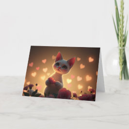 Romantiskt Valentines-kort Tack Kort